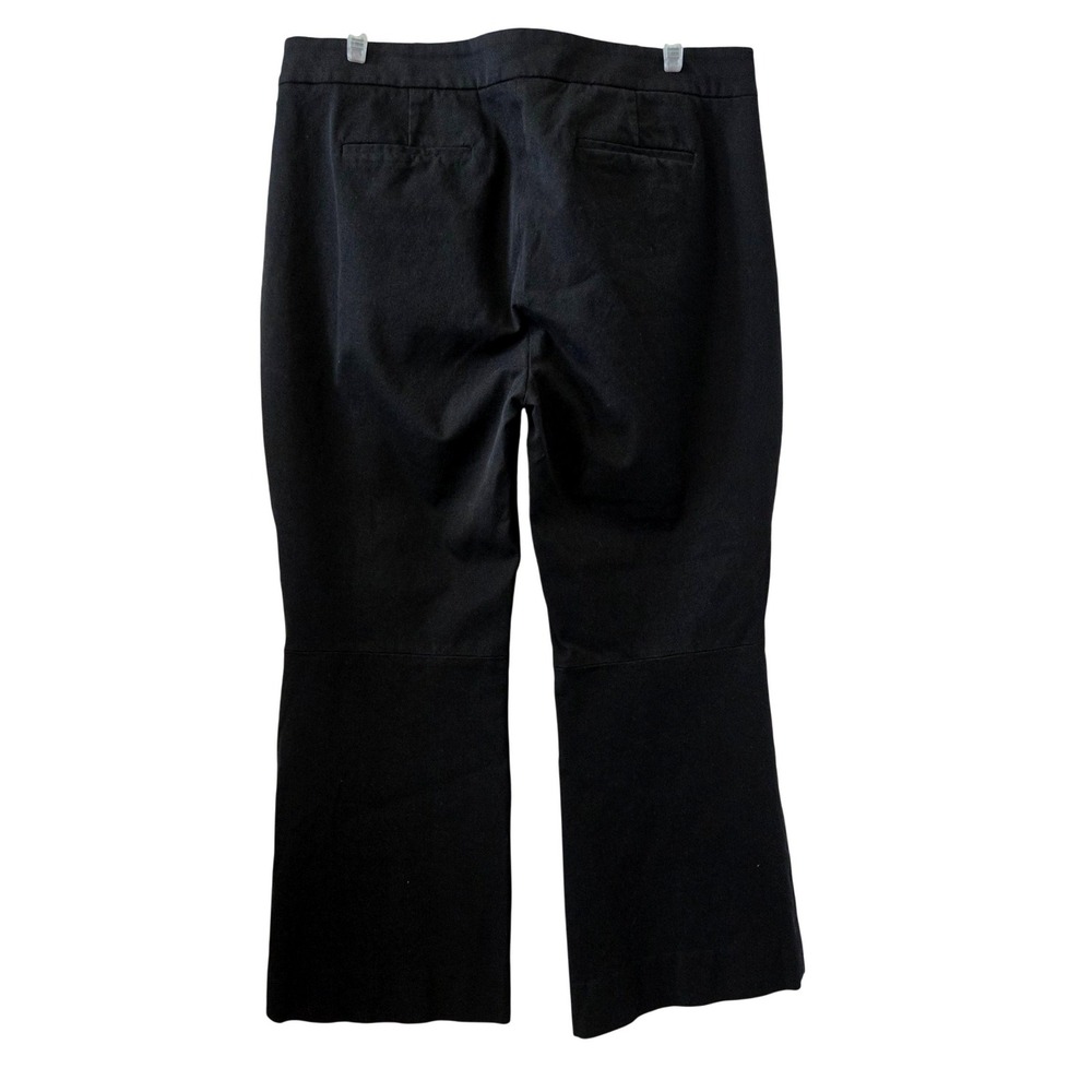 Cropped Flare Trousers Cotton Blend Workwear Size 14 J.Crew Women Black - Picture 5 of 9